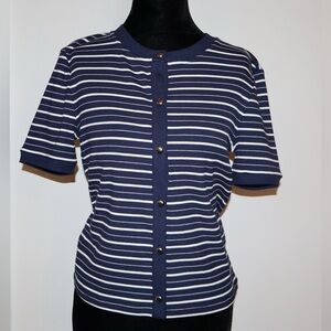 Truth Navy and White Striped Button-Down Shirt